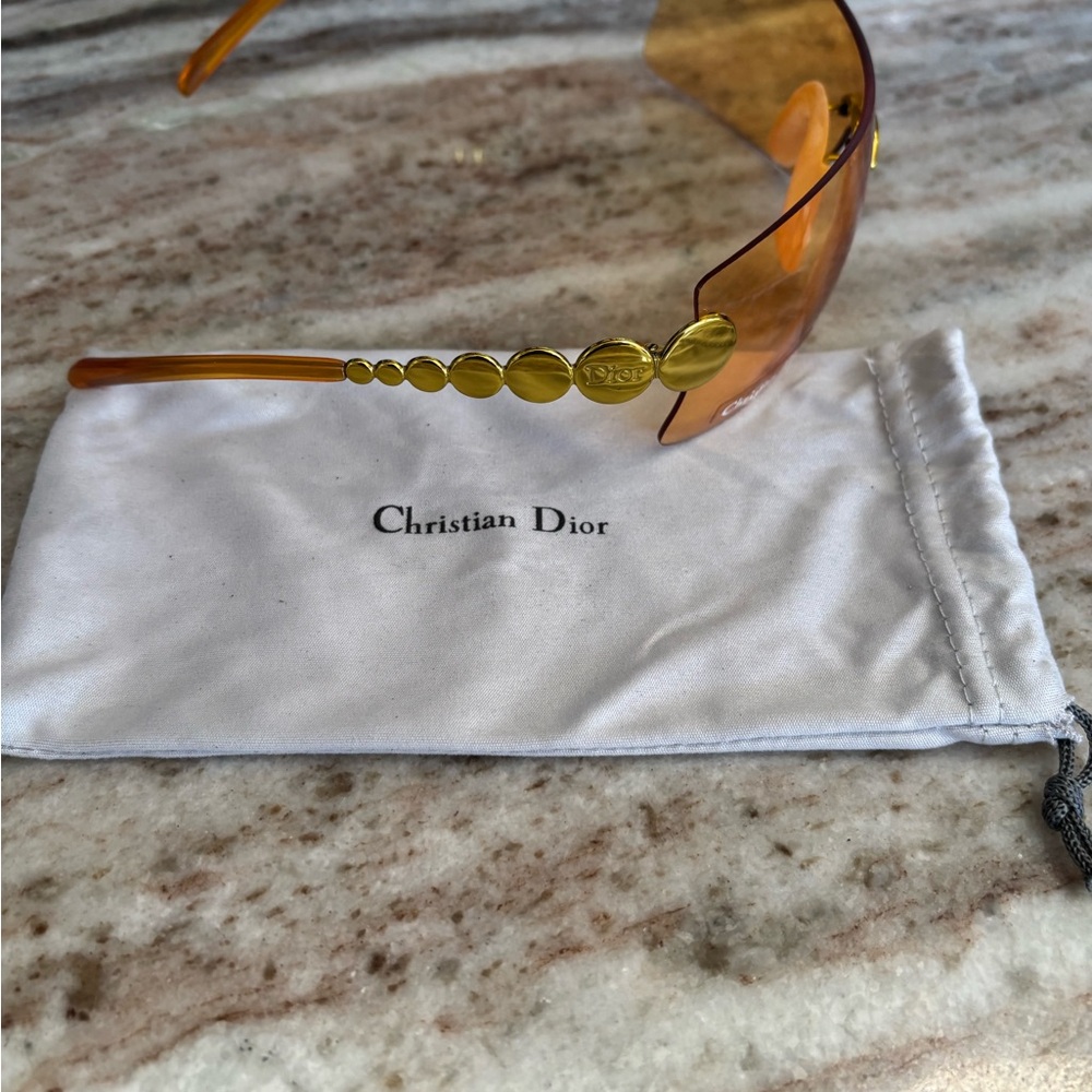 Dior Sunglasses with Gold and Orange Details